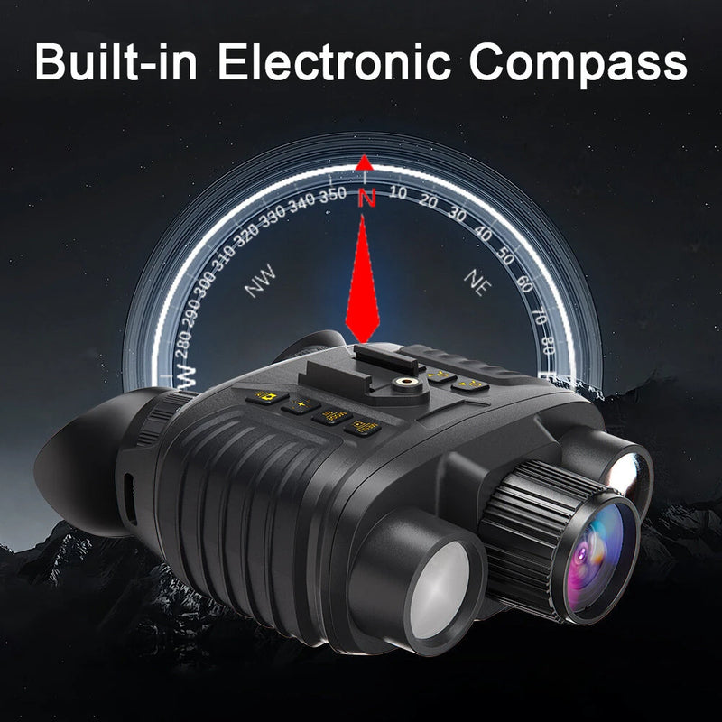 IPRee NV8360 4K 36MP Infrared Night Vision Binoculars 4500mAH Battery 8X Digital Zoom 500 Meters Darkness Goggles with Tactical Flashlight