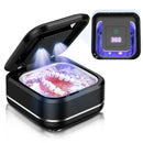 Portable Ultrasonic UV Cleaning Machine Mini Ultrasonic Braces Cleaning Machine UV Invisible Denture Cleaner 42,000Hz Deep Cleaning