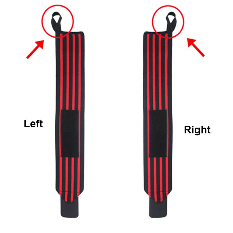 1 Pair Sport Wristband Adjustable Wrist Support Brace Straps Extra Strength Weight Lifting Wrist Wraps Bandage Fitness Gym Training for Preventing Injury