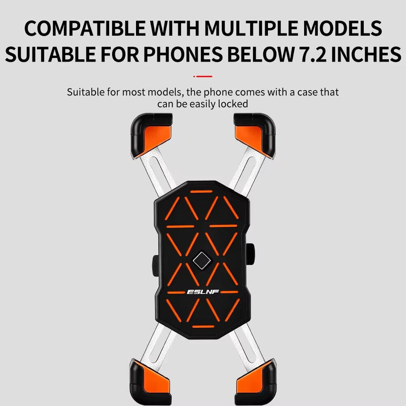 ESLNF Universal 4.5-7.2 inch Bike Phone Holder Hold Firmly Motorcycle Handlebar Phone Navigation Frame Mount
