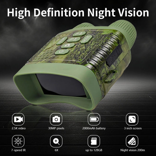 IPRee NV8000C Portable Infrared Night Vision Telescope 2.5K UHD 30MP Binoculars Camera for Camping Security Surveillance