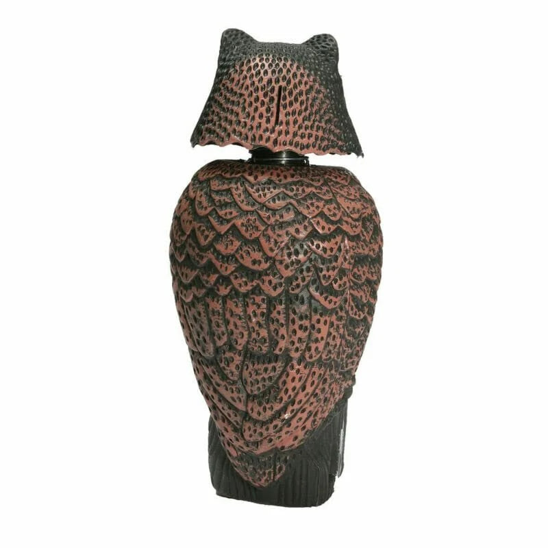 Outdoor Owl Bird Repellent Mouse Deterrent with Electronic Shake Head Feature Generic Realistic 360 Degree Rotating Bird Repellent Owl Decoy Bird Scare Sound and Shadow Control Garden Yard Decor