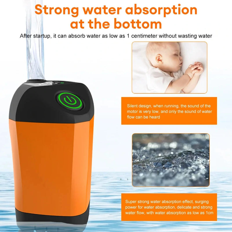 Portable Electric Shower Pump Outdoor Camping Shower IPX7 Waterproof with Digital Display for Camping Hiking Backpacking Travel