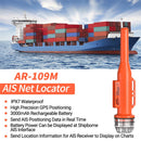 ABBREE AR-109M AIS Net Locator IPX7 Waterproof GPS Beidou 3000mAh Rechargeable Battery Real-time Transmission Anti-corrosion