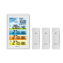 BALDR 3 Sensors Weather Station Wireless Indoor Outdoor Thermometer with Alarm Clock / Calendar / Weather Forecast