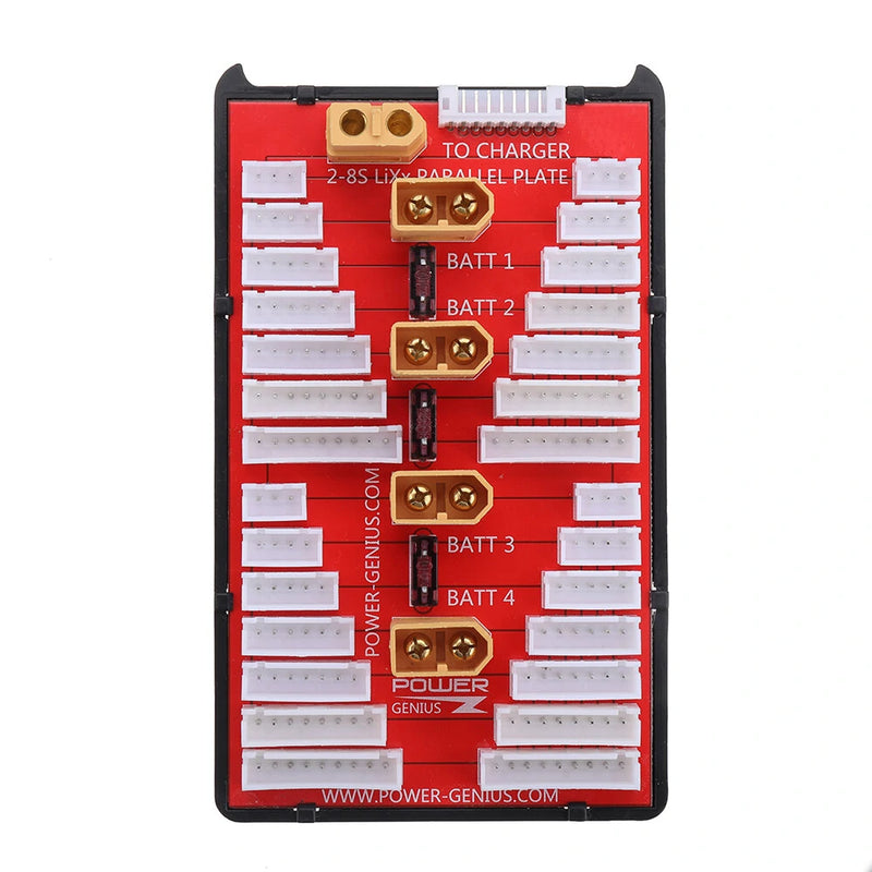 2 IN 1 PG Parallel Charging Board XT60 Plug Supports 4 Packs 2-8S Lipo Battery For RC Models Multicopter Part Accessories