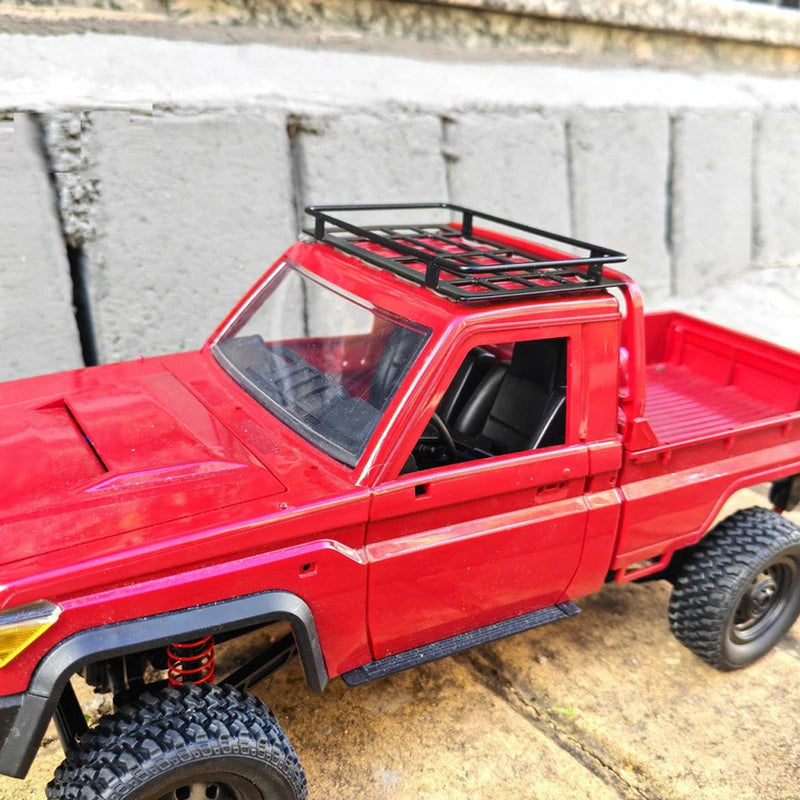 Upgraded Metal Luggage Rack with Light For MN82 1/12 RC Spare Parts