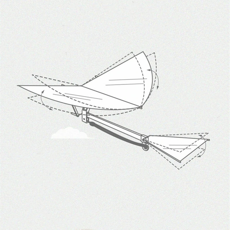 18Inches Eagle Carbon Fiber Birds Assembly Flapping Wing Flight DIY Model Aircraft Plane Toy With Box