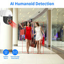 Hiseeu 4MP/5MP PTZ IP Camera Outdoor Security AI Human Detection H.265X Wireless WiFi  Video Surveillance Cameras iCsee P2P