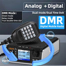 Chierda M520D DMR Digital Mobile Radio 25W VHF UHF Dual Band GPS bluetooth 5.1 Analog Digital Dual Mode Long Range 3000CH Professional Walkie Talkie with Hand Mic