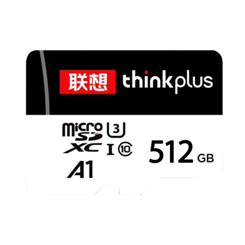 Lenovo Thinkplus Memory TF Card A1 U3 C10 512GB 256GB 128GB 64GB Flash Memory Micro SD Card Smart Card for Camera Drone Phone