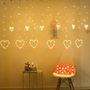 LED Light String Love Curtain Light Confession Proposal Valentine's Day Wedding Party Decoration Lantern Warm White IP44 Waterproof