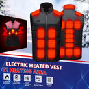 TENGOO HV-21C 21 Zones Heating Vest Rechargeable Smart Thermal Warm Washable Jacket Heated Hooded Coat Outdoor Sportswear