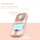 Mini Portable Outdoor Hand Fan Hanging Neck Fan USB Charging 3000mAh Battery Powered 180 Folding Wireless Table Air Cooling Fan