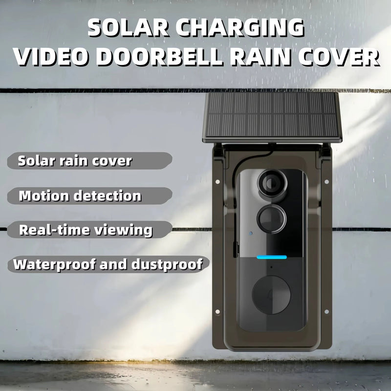 Tuya WiFi 1080P Video Doorbell Camera with Solar Cover 2-way Audio Intercom Video Motion Detect Waterproof Outdoor Wireless Doorbell