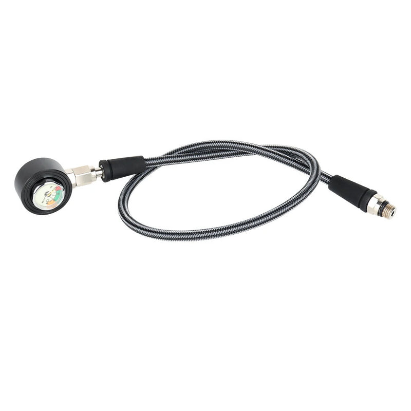 DIDEEP Diving Residual Pressure Gauge Residue Tube Woven Carbon Fiber Luminous Pressure Gauge Bcd Regulator High Pressure Tube
