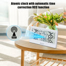 BALDR 8.5" LCD Screen Weather Station RCC Alarm Clock Digital Temperature Humidity Meter Weather Forecast Calendar Moon Phases Wireless Forecast Sensor