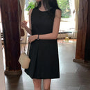 ZANZEA Women Crew Neck Sundress Knee Dresses Oversized Sleeveless Casual Solid Loose Midi Dresses