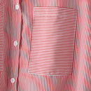 ZANZEA Women's Striped Shirt Summer 3/4 Sleeve Lantern Sleeve Front Pockets Casual Blouse Top
