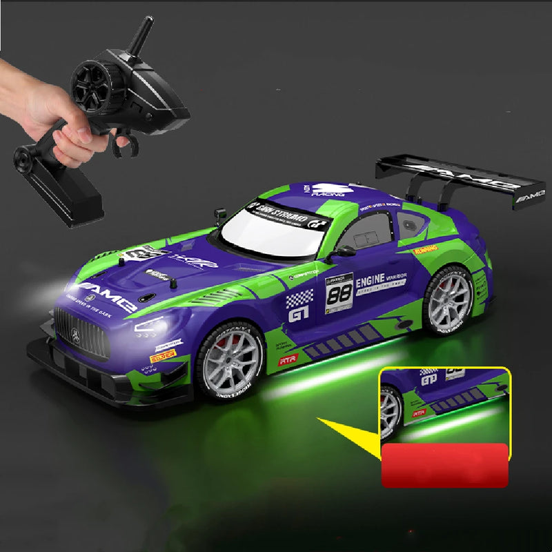 XJRC XJ-1997 RTR 1/16 2.4G 4WD Drift RC Car Mini Racing LED Light Remote Control High-Speed Motor On-Road Race Vehicle Model Boys Gifts Toys