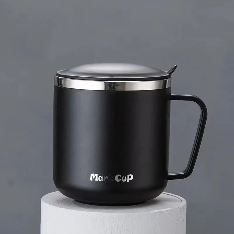 IPRee 400ml Portable Thermal Water Bottle 304 Stainless Steel Coffee Thermos Cup with Handle Leakproof Vacuum Flask Insulated Cup