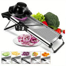 Multifunctional Vegetable Cutter Grater Food Slicer Adjustable Thickness for Cheese Fruits Vegetables Stainless Steel Food Cutter Slicer Dicer with Extra Brush for Kitchen