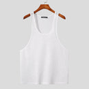 INCERUN Men Tank Tops Mesh Transparent O-neck Sleeveless Vests Streetwear Summer Breathable Fashion Men Clothing S-5XL