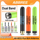 ABBREE AR805S Plus Handheld Radio Antenna 8cm SMA Female UV Dual Band 2.5dBi Gain Signal Enhancement Thumb Antenna