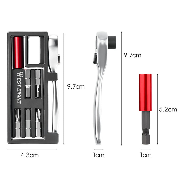 WEST BIKING Bicycle Repair Tools Kit Multifunctional MTB Road Bike Tool Kit Portable Hexagonal Wrench Screwdriver Bit Tools