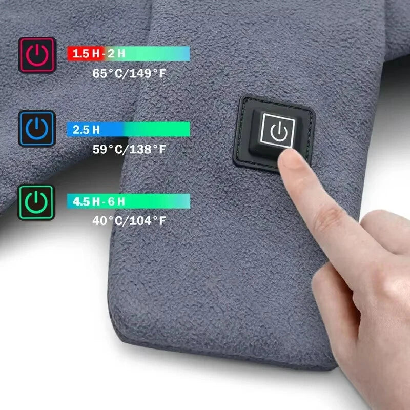 TENGOO Heated Neck Scarf Smart Winter Warmer USB Heating Three Gears with Temperature Adjustable
