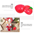 10PCS 6x5cm Christmas Candy Box Apple Shape Wedding Candy Box Christmas Fillable Decorative Ball Candy Gift Wrapping Gift