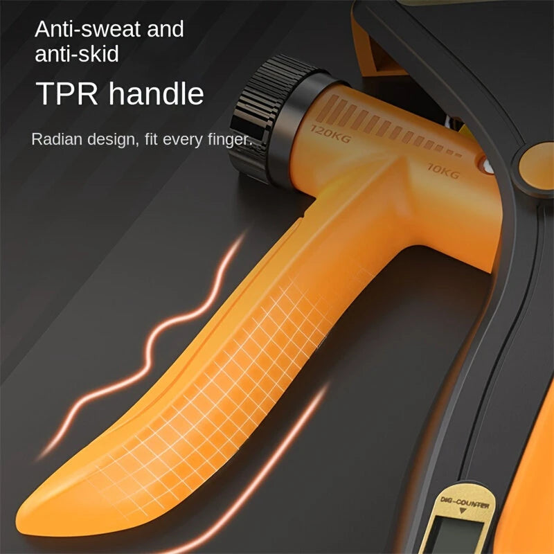 KALOAD 10-120KG Adjustable Hand Grip Strength Trainer Mechanical Counter Forearm Exerciser Power Strengthener for Gym Fitness Equipment with Counting Function