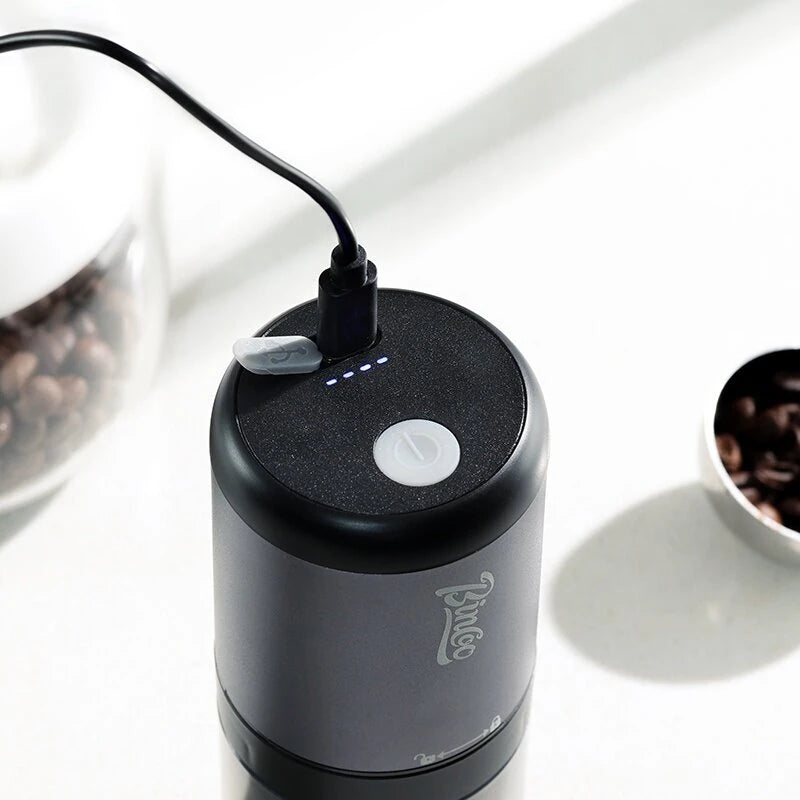 Bincoo Portable Electric Coffee Grinder Wireless USB Chargeable Professional Stainless Steel Burr Grinder Milling Machine