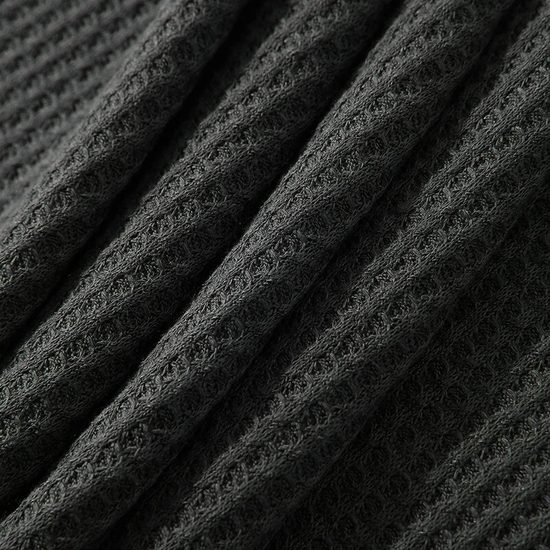 INCERUN Men Tshirt Comfy Loose Fit Long Sleeve T-Shirt Solid Color Notched Neck Knit Daily Casual T-Shirt