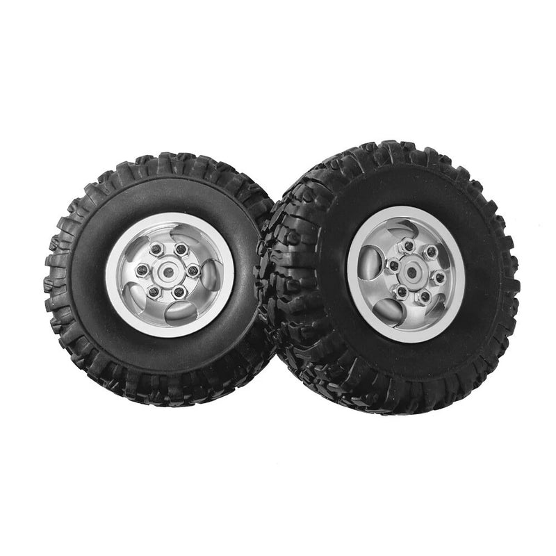 4PCS Upgraded Metal Rims Tires Wheels for TOYOTA Land Cruiser MN82 LC79 MN78 WPL D90 D91 D96 99S 1/12 RC Cars Vehicles Models Spare Parts