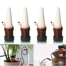 4Pcs Vacation Plant Waterer Ceramic Self Watering Spikes Automatic Plant Drip Irrigation Water Stake For Garden Vegetable Garden Drip Watering System