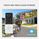 WF015-013D Tuya Smart Video Doorbell 120 Wide Angle Night Vision PIR Motion Alerts Two-Way Audio IP65 Waterproof Wireless WiFi Doorbell Camera Battery Powered Cloud Storage