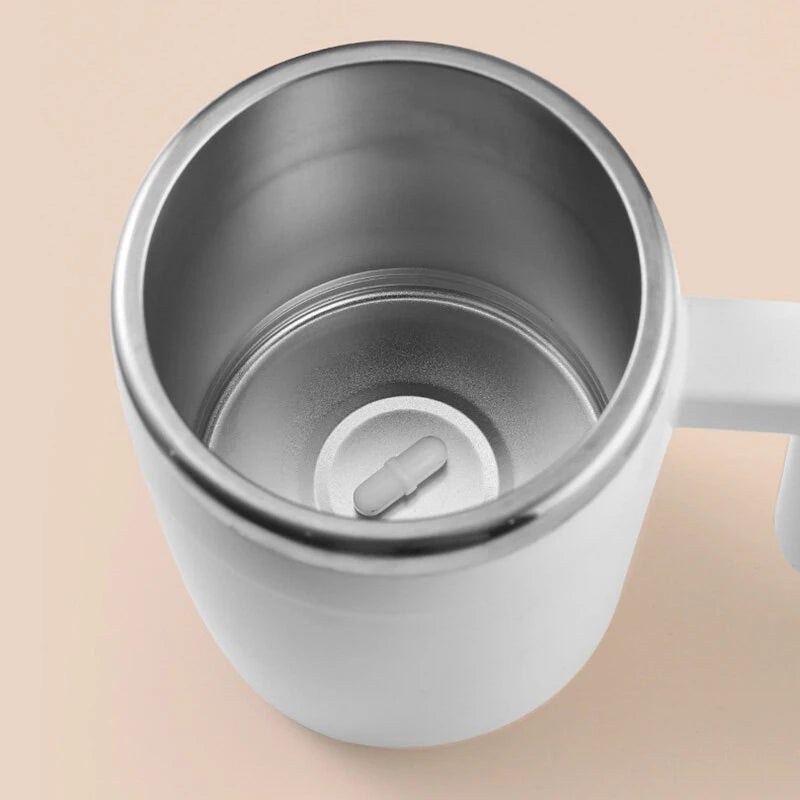 400ml USB Rechargeable Battery Auto Mixing Cup For Coffee Milk Grain Oat Magnetized Stirring ABS Stainless Steel Mug