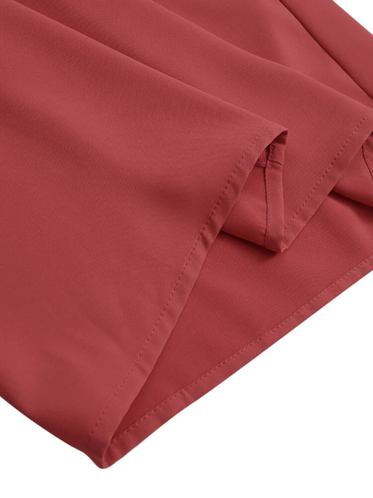 ZANZEA Plus Size Women Pants Solid Color Side Button Elastic Waist Loose Casual Wide Leg Pants With No Pocket