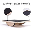 KALOAD Wooden Wobble Balance Board Adult Exercises Training Balancing Rocking Board Level Training Balance Pedal Gym Exercise Pad for Home Fitness