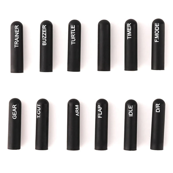12pcs Radiomaster Labeled Silicon Switch Cover kits Short/ Long for TX16S TX12 Zorror Jumper Flysky Radio Transmitter