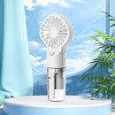 Mini Air Conditioner USB Rechargeable with Nanotechnology Cooling Mist Powerful Motor 4-Speed Wind Adjustable Efficient Cooling and Humidifying Function Ideal for Home Office and Dorm