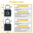 Tuya Smart Fingerprint Door Lock Button Cabinet Lock Gym Wardrobe Door Password Padlock Electronic Door Lock IP67 Waterproof for Warehouse Dormitory Doors