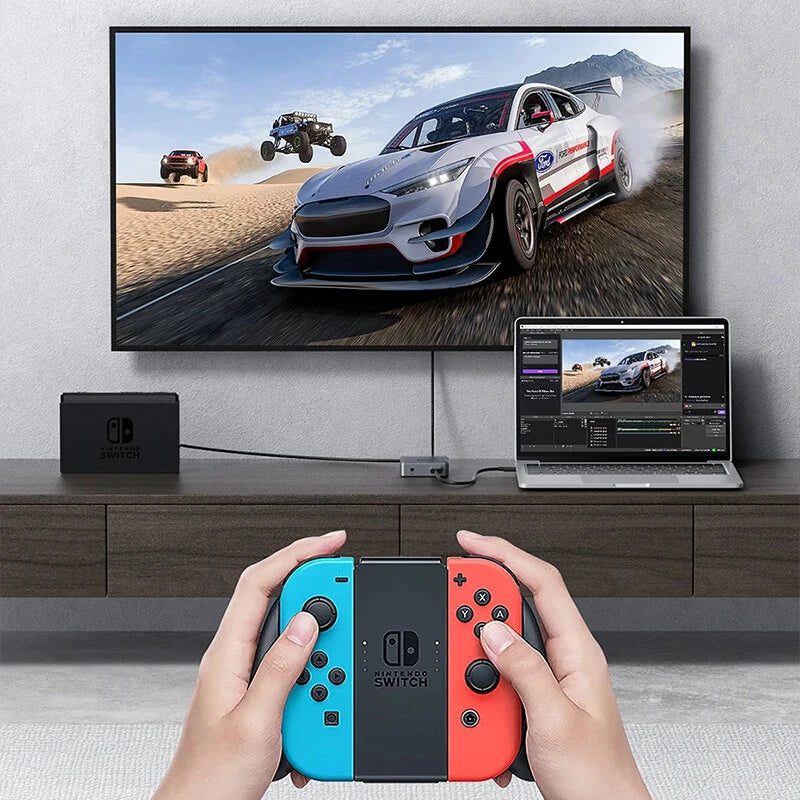 Hagibis THB03 4K HD-Compatible Video Capture Card Loop Out for Game Recording Live Streaming 1080P Grabber MS2131 Chip for PS4/5 Switch