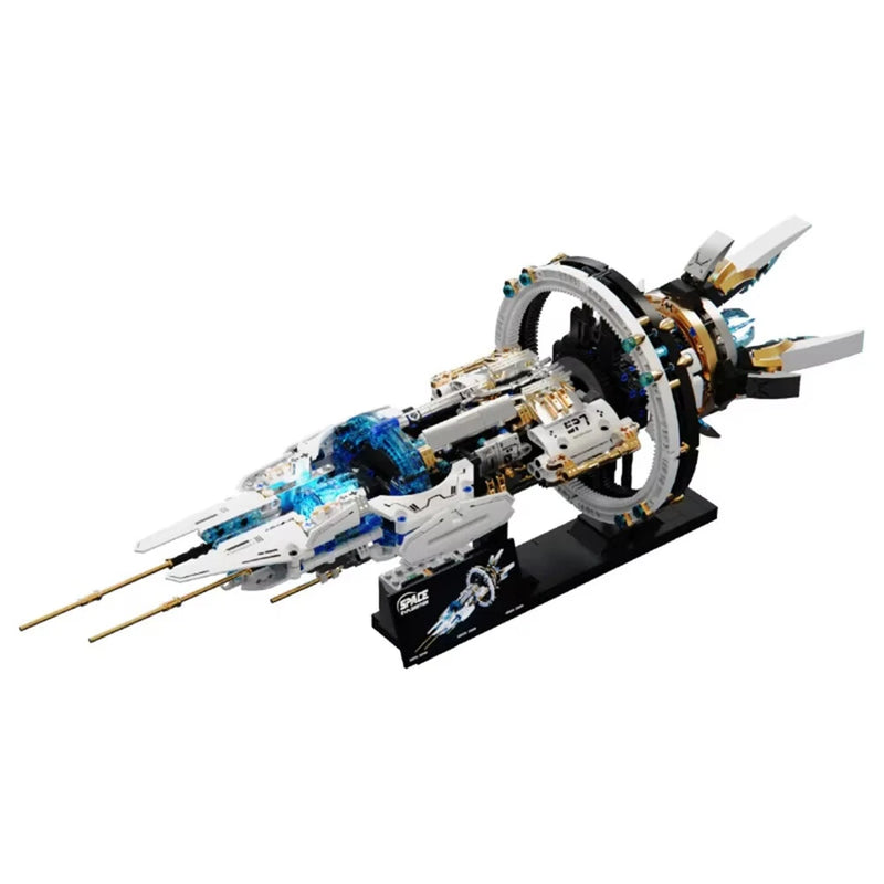 TUOMU T2015 Space Explorer Spacecraft T3006 Space Rocket Launch Kit JQ1122 Floating Millennium Space Warship Building Blocks Assembly Kit Model Ornaments for Kids Gift