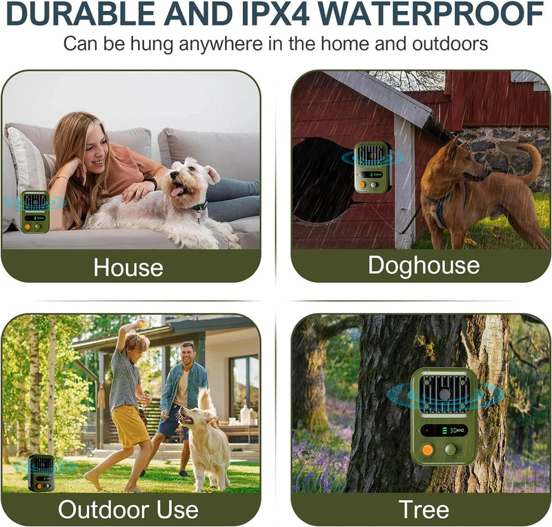 1500mAh Portable Ultrasonic Outdoor Dog Bark Stopper Ultrasonic Barking Stop Device for Dog Noise Prevention Training Device Dog Automatic Driving Device