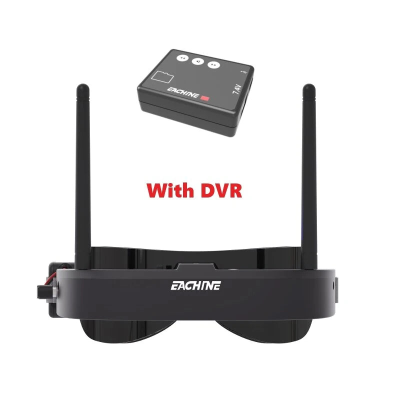 Eachine EV100 5.8G 72CH 720*540 FPV Goggles with Dual Antennas& Fan 18650 Battery Case For RC Drone