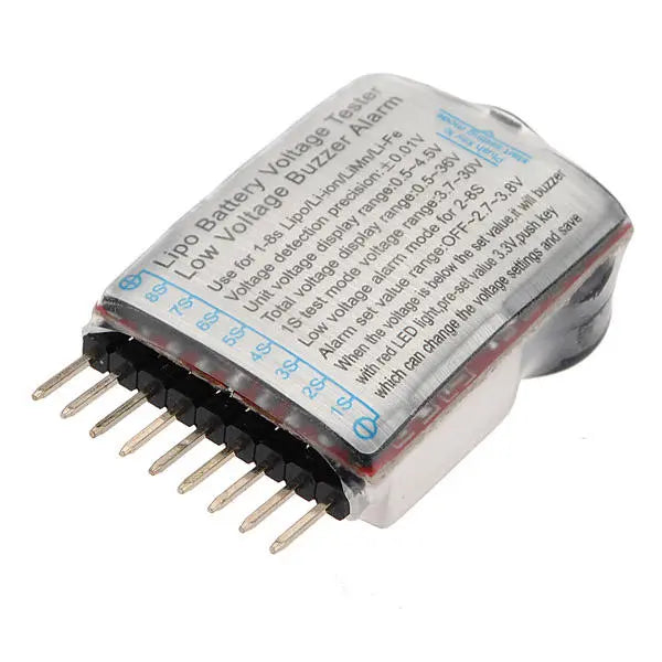 20 x 2 in 1 Lipo Battery Low Voltage Tester 1S-8S Buzzer Alarm