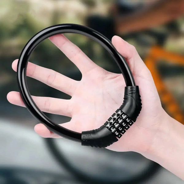 4 Digit Password Cable Lock Anti Theft Combination For Bicycle Motorcycle Scooter