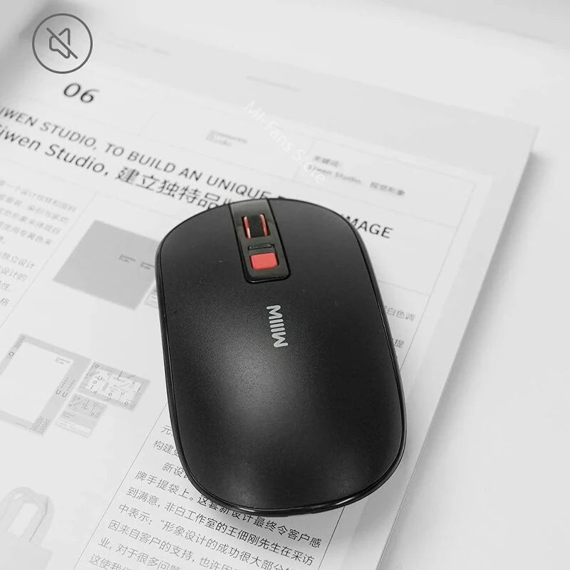 Xiaomi MIIIW Lite Wireless Mute Mouse 800/1200/1600DPI Multi-speed 2.4GHz Wireless Receiver Silent Mice